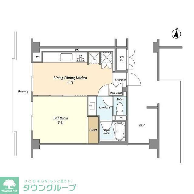 PATH池上(1LDK/3階)の間取り写真
