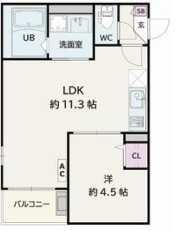 JACK GOBANI(1LDK/3階)の間取り写真