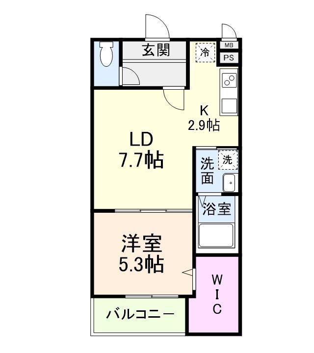 ヴェルメゾン南郷(1LDK/3階)の間取り写真