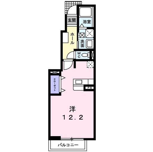 シャルマン(ワンルーム/1階)の間取り写真