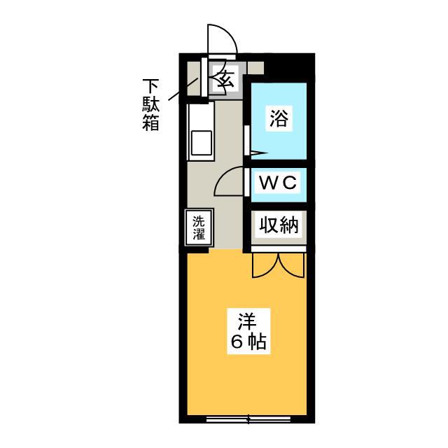 SNT横浜金沢(ワンルーム/1階)の間取り写真
