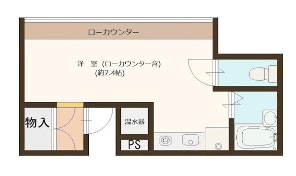 フィネス(ワンルーム/8階)の間取り写真