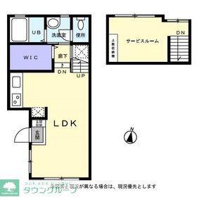 LIBERTY BELL(1SK/2階)の間取り写真