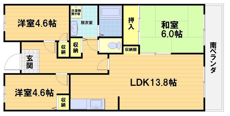 レオパルド(2LDK/5階)の間取り写真
