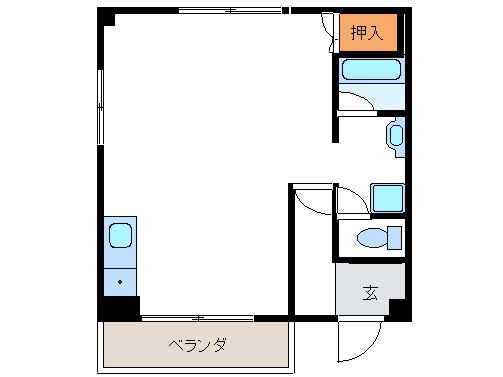 マンションA(ワンルーム/3階)の間取り写真