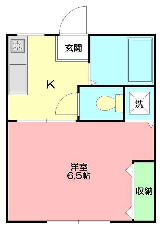 コーポ水引(1K/2階)の間取り写真
