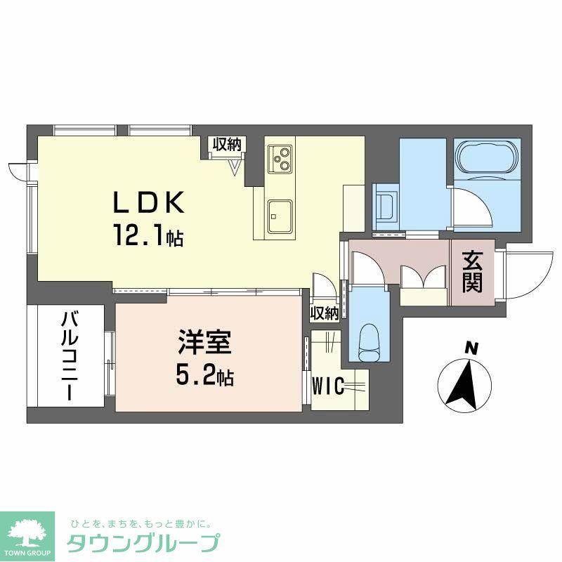 アンシャンテ長町南(1LDK/3階)の間取り写真