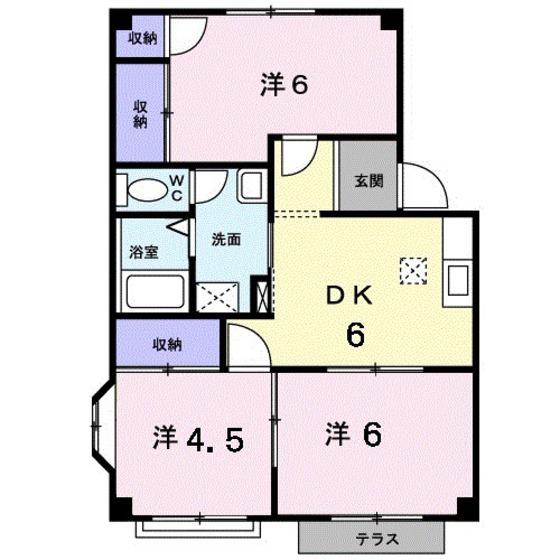 エルディムTK(3DK/1階)の間取り写真