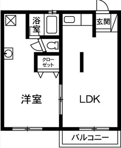 プレンティーライフA(1LDK/1階)の間取り写真