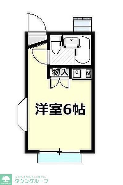 BCASA坂戸RE-BORN(ワンルーム/2階)の間取り写真
