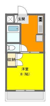 アビタ美吉II(1DK/2階)の間取り写真