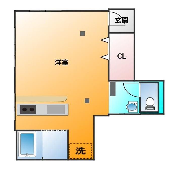 橋場2丁目アパート(ワンルーム/2階)の間取り写真