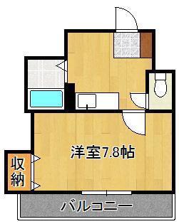 オリジンコアビル(1K/2階)の間取り写真