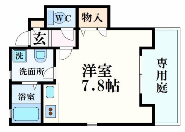 ルシエール神屋町(ワンルーム/1階)の間取り写真