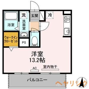 フルール(ワンルーム/2階)の間取り写真