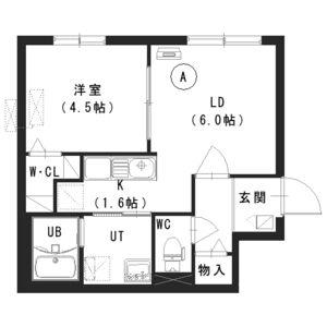 CLARO(1LDK/4階)の間取り写真