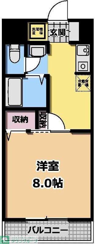 ホワイトレジデンス(1K/1階)の間取り写真