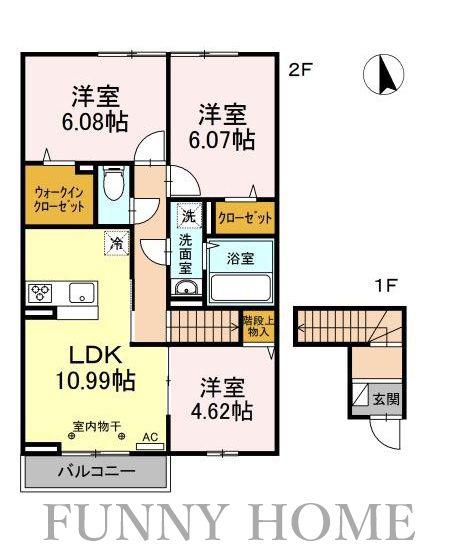 ストーク成城 I(3LDK/2階)の間取り写真