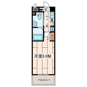 ウイングルート(1K/7階)の間取り写真