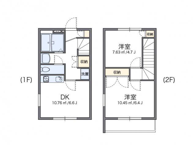 レオパレスMARCH98(2DK/1階)の間取り写真