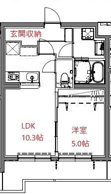 ルグラン(1LDK/5階)の間取り写真