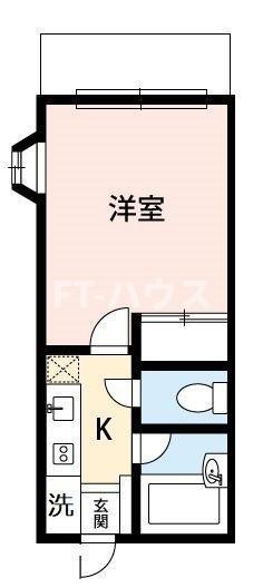 ESTATE紫苑 2(1K/1階)の間取り写真