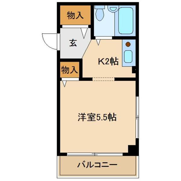 メゾンヒカリ(1K/1階)の間取り写真