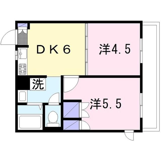 ラ・シャレー渋谷(2DK/3階)の間取り写真
