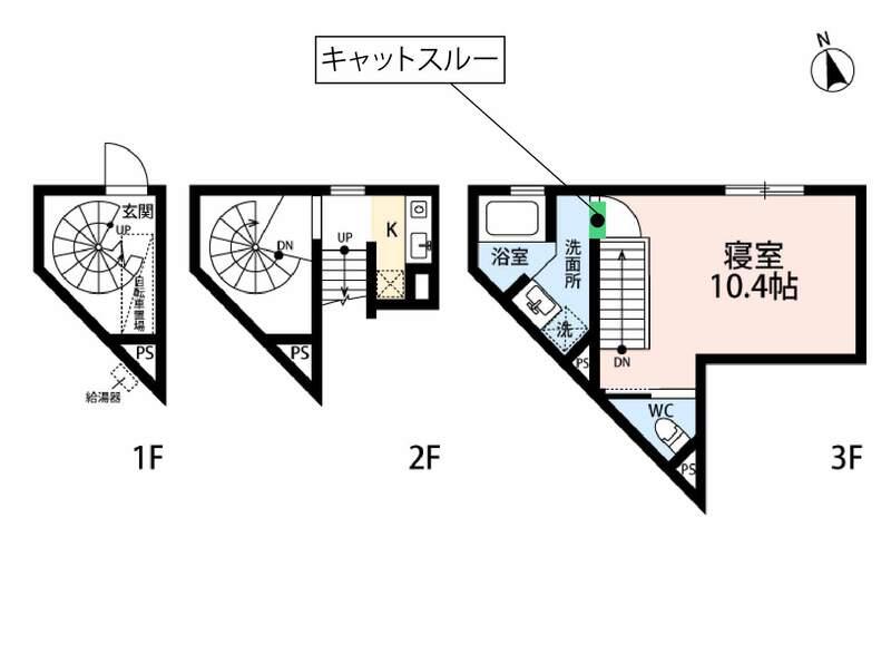 FEEL CNB(1K/1階)の間取り写真