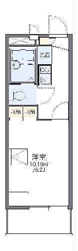 レオパレスハッピーロイヤル(1K/2階)の間取り写真