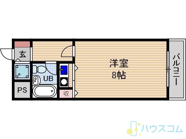 コーポラスムツミ(1K/2階)の間取り写真
