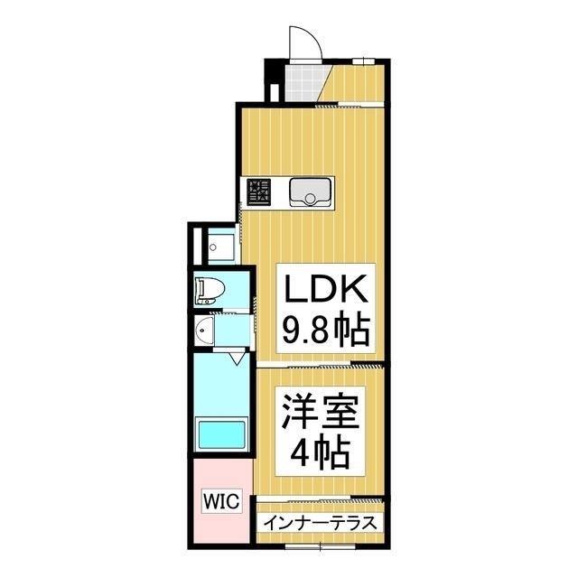 サンテラス(1LDK/1階)の間取り写真