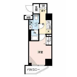 メインステージ浅草II(1K/3階)の間取り写真