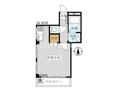 タムラビル(ワンルーム/3階)の間取り写真