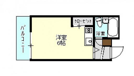 第2水口ビル(ワンルーム/3階)の間取り写真