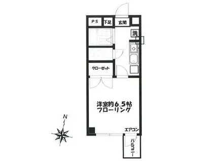 EW TOKYO(ワンルーム/5階)の間取り写真