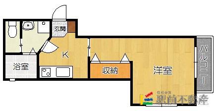 クロスステージ大濠公園(1K/4階)の間取り写真