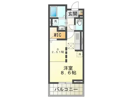 エスペランサSVIII(ワンルーム/1階)の間取り写真