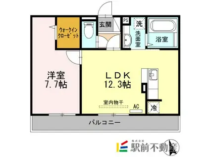 コンフォート・ヤマト(1LDK/2階)の間取り写真