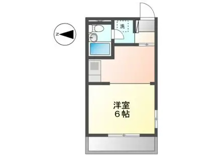 栄スカイタウン(1K/6階)の間取り写真