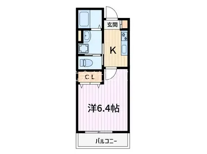 ROBOT HOME北戸田(1K/3階)の間取り写真