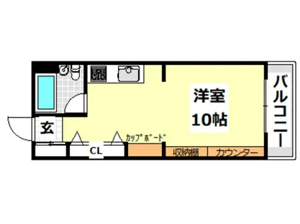 メゾン茨木(ワンルーム/9階)の間取り写真