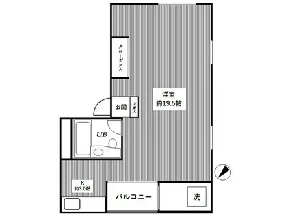 モア東大井(ワンルーム/3階)の間取り写真