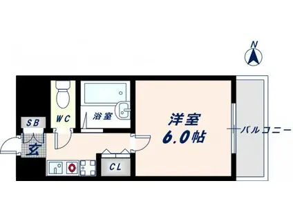 PS HIGASHI OSAKA(1K/5階)の間取り写真