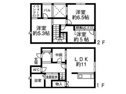 トレステーラ下判田(2LDK/1階)の間取り写真