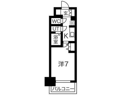 メイクスWアート丸の内(1K/7階)の間取り写真