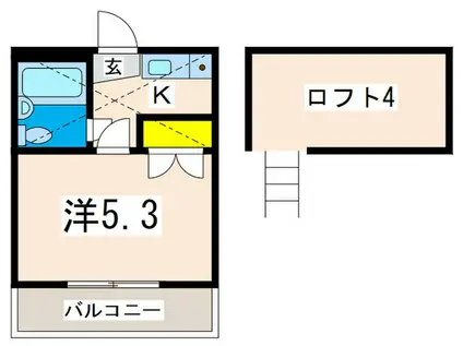 パレス杉田I(1K/1階)の間取り写真