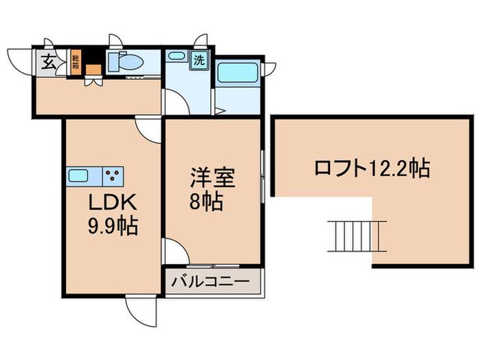 ブロケードグレース(1LDK/3階)の間取り写真