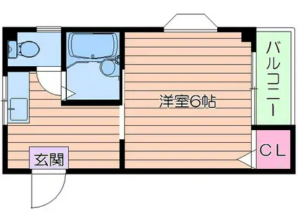 フローラルステージ同心町(1K/2階)の間取り写真