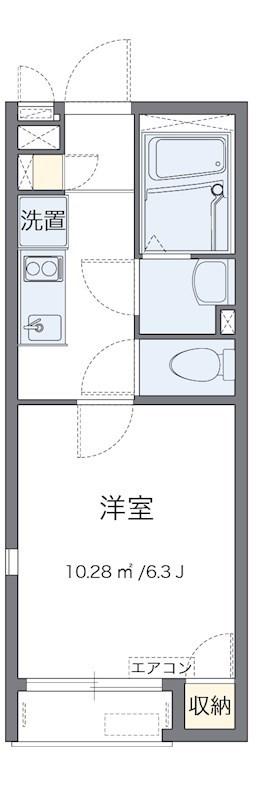 中野上鷺宮(1K/1階)の間取り写真